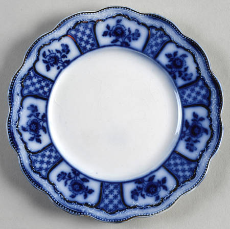 Melbourne (Flow Blue) Bread & Butter Plate by Grindley