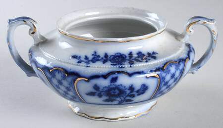 Melbourne (Flow Blue) Sugar Bowl No Lid