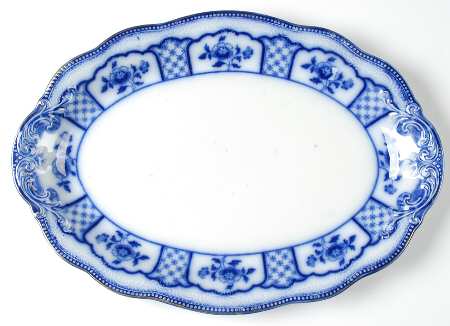 Melbourne (Flow Blue) 16" Oval Serving Platter