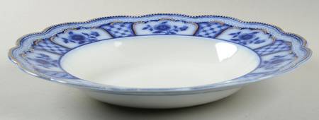 Melbourne (Flow Blue) Large Rim Soup Bowl