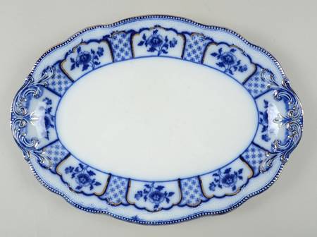 Melbourne (Flow Blue) 14" Oval Serving Platter