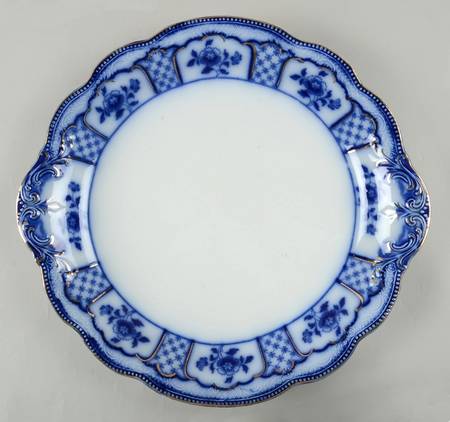 Melbourne (Flow Blue) 14" Handled Chop Plate (Round Platter)