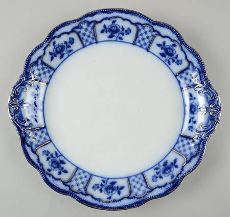 Melbourne (Flow Blue) 13" Handled Chop Plate (Round Platter)