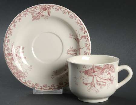 Chevrefeuille Flat Cup & Saucer Set