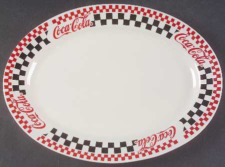 Coca Cola 13" Oval Serving Platter