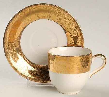 GEO190 Flat Demitasse Cup & Saucer Set