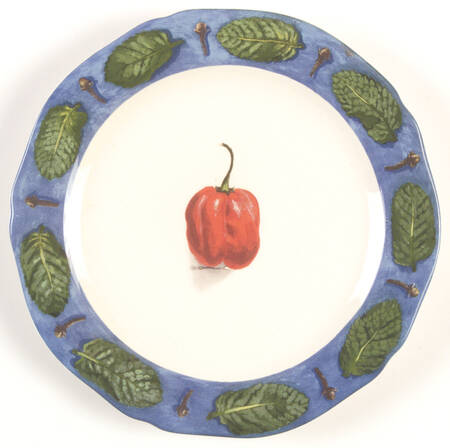 Poivre Et Sel Blue Canape Plate