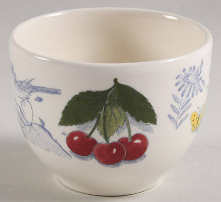 Oiseau Bleu (Fruit) Sugar Bowl No Lid
