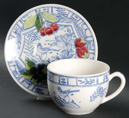 Oiseau Bleu (Fruit) Jumbo Cup & Saucer Set