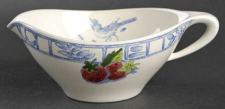 Oiseau Bleu (Fruit) Sauce Boat Open