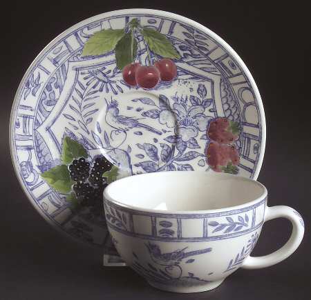 Oiseau Bleu (Fruit) Breakfast Cup & Saucer Set