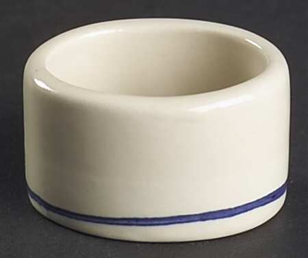 Casualware White Rim Blue Napkin Ring