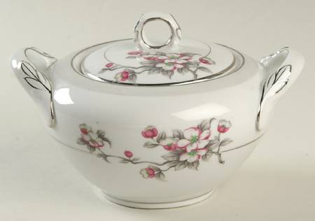 Apple Blossom Sugar Bowl & Lid