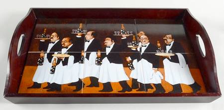 Charge of The Bottle Brigade, The Rectangular Wood Tray with Tile Insert