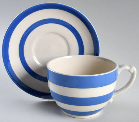 Cornish Blue Cream Cornishware Jumbo Cup & Saucer Set