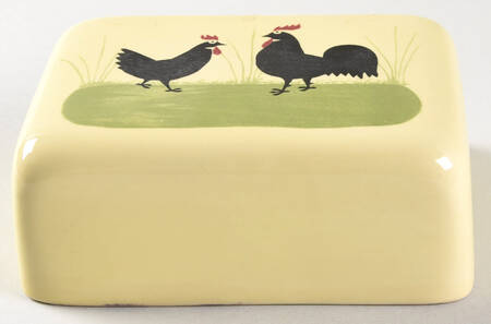 Cocks and Hens Lid for Rectangular Butter