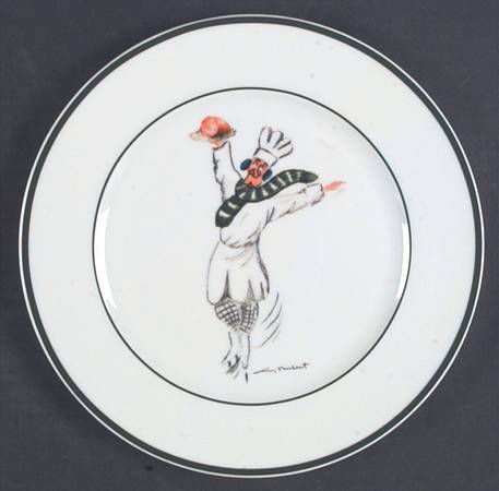 Skating Chefs Salad Plate by Guy Buffet