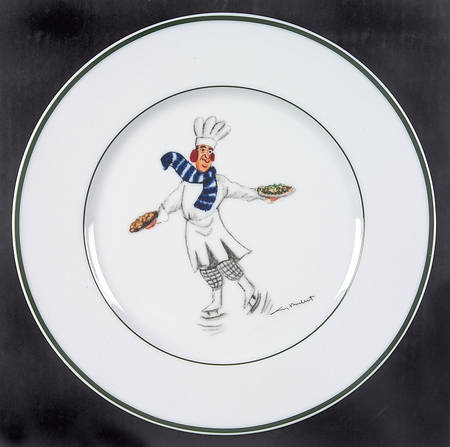 Skating Chefs Dinner Plate