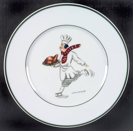 Skating Chefs Dinner Plate