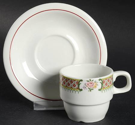 Grasse Flat Demitasse Cup & Saucer Set