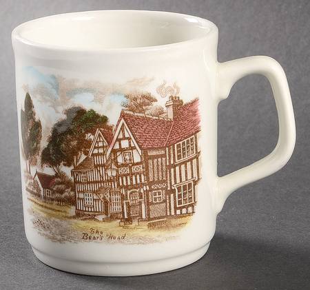 English Country Inns Brown Multicolor Mug