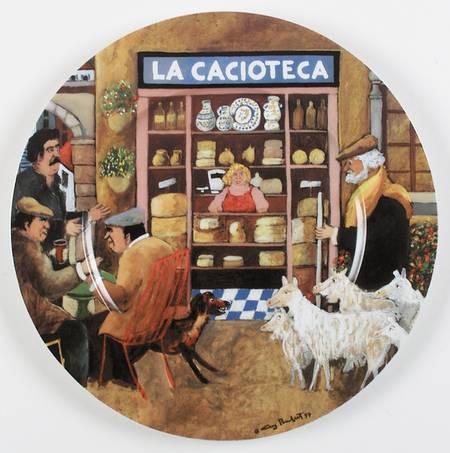 Tuscan Storefronts Dinner Plate