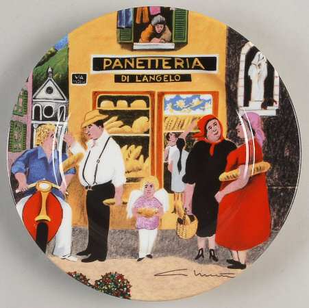 Tuscan Storefronts Salad Plate