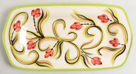 Honeysuckle Rectangular Tray 11"