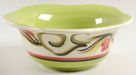 Honeysuckle 6" Scalloped Bowl