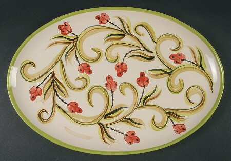 Honeysuckle 16" Oval Serving Platter