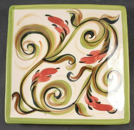 Honeysuckle Square Salad Plate
