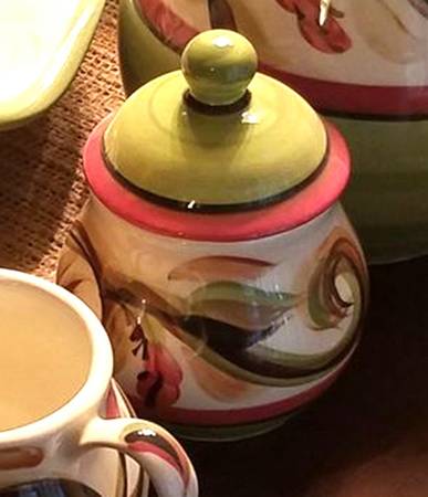 Honeysuckle Sugar Bowl & Lid