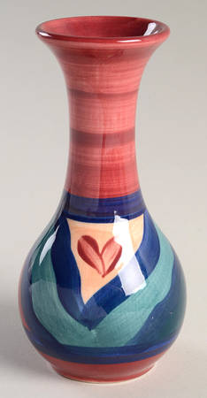 Red Azalea 6" Vase
