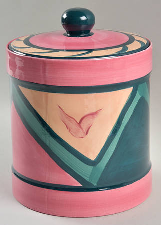 Red Azalea Cookie Jar & Lid