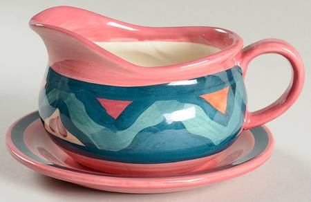 Red Azalea Gravy Boat & Underplate