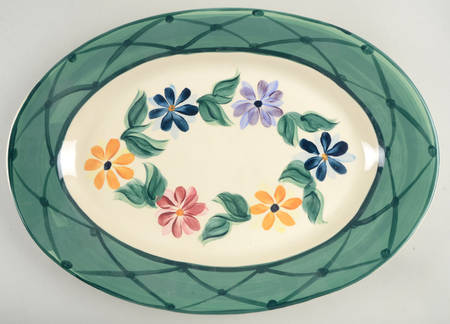 Daisy Chain 18" Oval Serving Platter