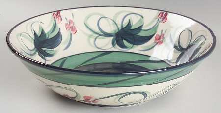 Grapevine Green 12" Large Salad Serving Bowl