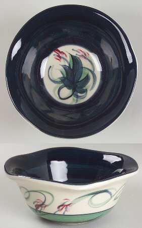 Grapevine Green 6" Scalloped Bowl