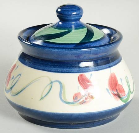 Grapevine Green Sugar Bowl & Lid