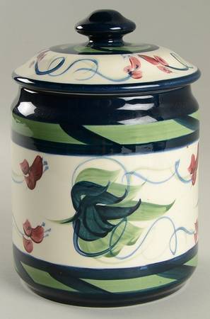 Grapevine Green Small Canister & Lid