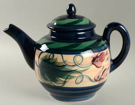Grapevine Green Teapot & Lid