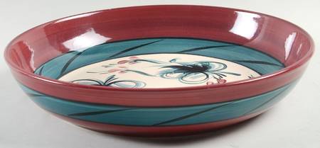 Red Grapevine 13" Pasta Serving Bowl