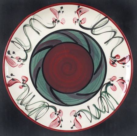 Red Grapevine Salad Plate