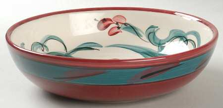 Red Grapevine 8" Individual Pasta Bowl