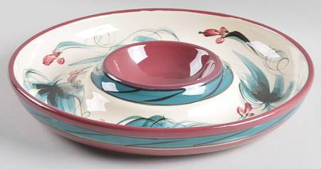 Red Grapevine 1 Piece Chip & Dip