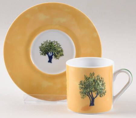 Ouliveiro Flat Demitasse Cup & Saucer Set