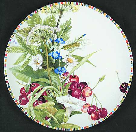 Cherry Cake Plate