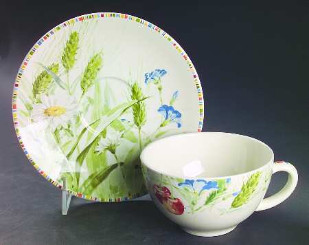 Cherry Breakfast Cup & Saucer Set