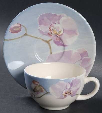 Orchidee Flat Cup & Saucer Set