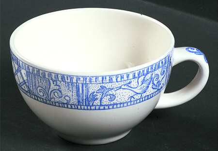 Jardin Bleu (Blue and White) Flat Cup